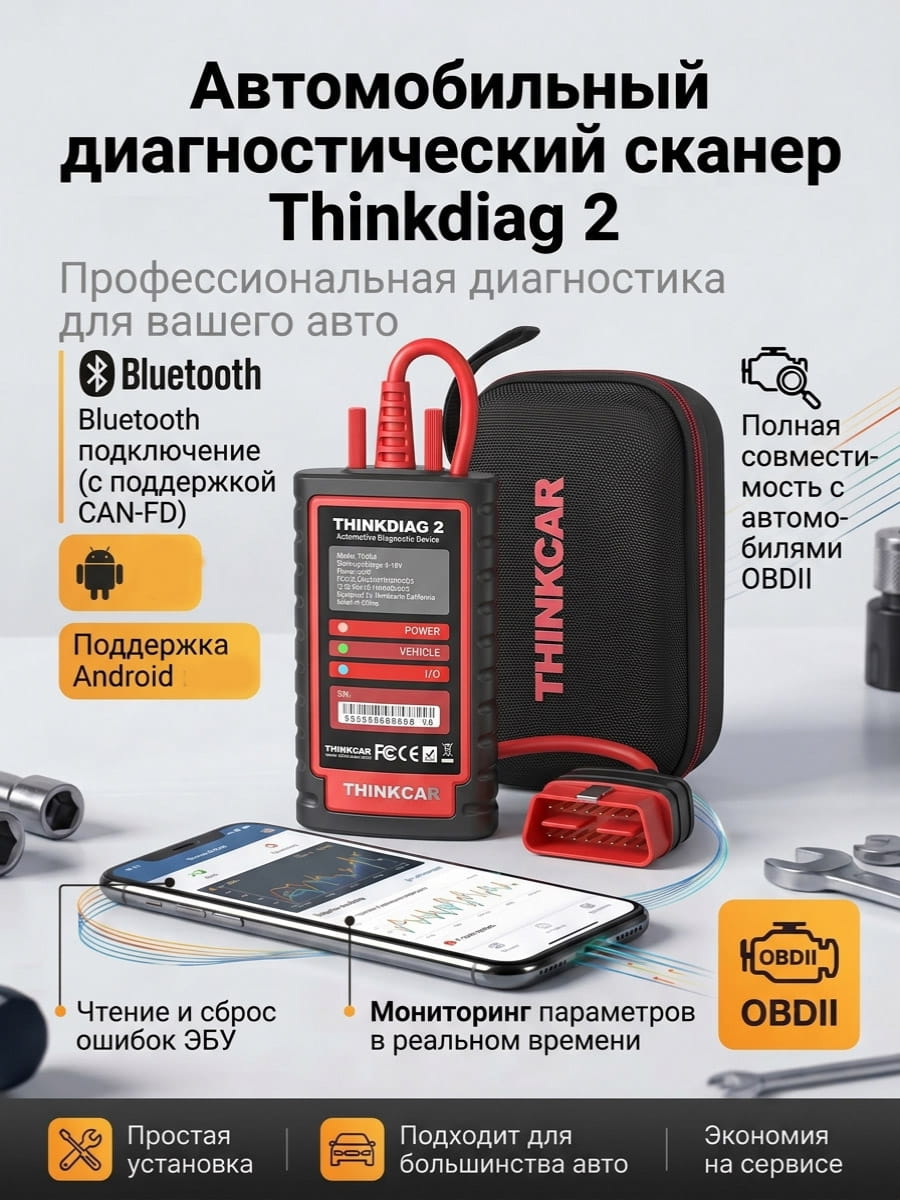 Мультимарочный сканер Launch THINKDIAG 2 Мультимарочный сканер Launch THINKDIAG 2